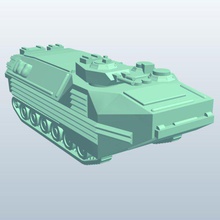 amfibi savaş 12 v1 amfibik araç silah zırh yazdırılabilir lowpoly 3d print model - Mito3D