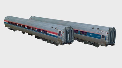 amtrak amfleet & ıı alco alex Amerikan araba taşıma Koç express ıntercity kitle model yolcu demiryolu tren gerçekçi ulaşım ABD araç vagon 3d print model - Mito3D
