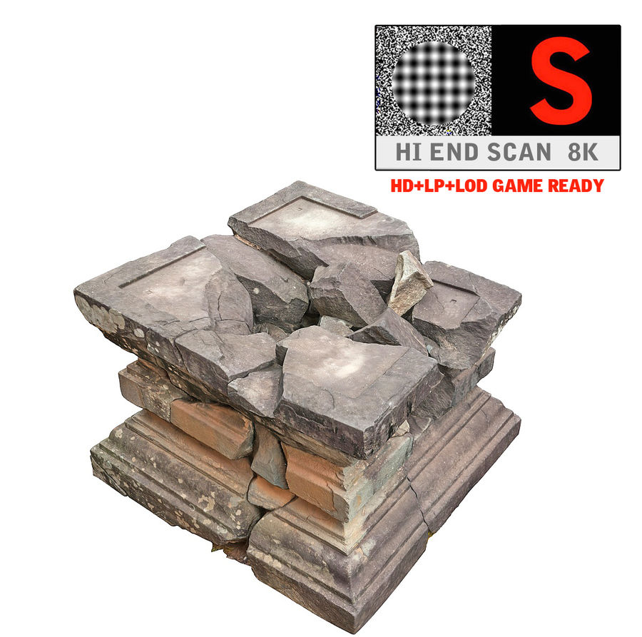 ancient broken stone 3d angkor antique architecture art assets cambodia classical game jungle model monument ready rock ruin scan sculpture statue temples tomb wat 3D print model - Mito3D