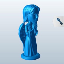 ángel v1 bobble cabeza las novedades imprimible lowpoly 3d print model - Mito3D