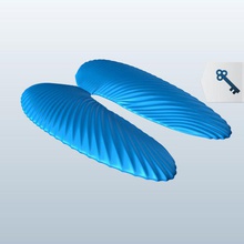 angel wings shell v1 fish aquatic life printable lowpoly 3d print model - Mito3D