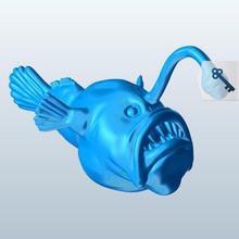anglerfish v1 fish aquatic life printable lowpoly 3d print model - Mito3D