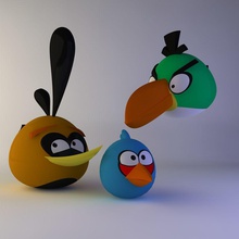 2 Kızgın kuşlar android kızgın hayvan app apple uygulama kuş siyah çizgi film karakter dahlia düşman sinek eğlenceli komik oyun iphone model os pembe oynuyor kırmızı video 3d print model - Mito3D