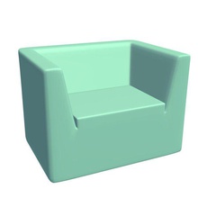 angular reception chair v1 furniture printable lowpoly 3d print model - Mito3D