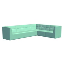 angular sectional sofa v1 furniture printable lowpoly 3d print model - Mito3D