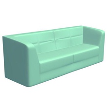 angular sofá v1 muebles imprimible lowpoly 3d print model - Mito3D