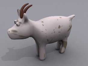 los animales de cabra animal el jabalí dibujos animados pollo cómic la vaca burro pato huevo granja agricultor gooth caballo modelo cerdo conejos rancho redfox1980 las ovejas 3d print model - Mito3D