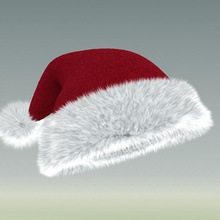animated santa's hat 2015 accessory cap celebrate character christmas claus cloth clothes collection fur goat holiday human jump model people ram s sachipap santa sheep snow snowman spring winter xmas 3d print model - Mito3D