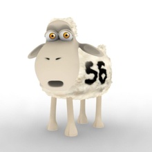 animated sheep 8 morph targets 3dagent animal cartoon character clay farm funny lamb ram serta sheap 3d print model - Mito3D