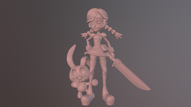 annie stars skullgirls fanart 3d print characters 3d print model - Mito3D