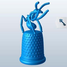 ant top v1 thimble novelties printable lowpoly 3d print model - Mito3D