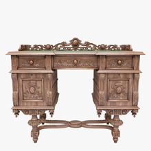 antiguo escritorio anticuario de antigüedades boo oficina el gabinete tallada clásico imperio flint83 mobiliario muebles lujo modelo edad la sala tabla tradicional vintage madera escrito 3d print model - Mito3D