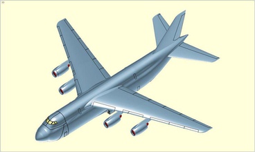 antonov an-124 aircraft solid assembly model 124 aerodynamics aeronautics airplane military parts plane rodgersaintjohn structure transport ukraine wing 3d print model - Mito3D