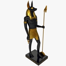 anubis statue 3d molier afterlife ancie architecture dead decor deity egyptian elements figure furnished furnishings furniture god model mummification sculpture statuette 3d print model - Mito3D