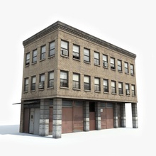 apartment building 10 abandoned architecture brick city european factory game house industrial load lower lowpoly mechanic3d model nyc old poly ready structure warehouse workshop 3d print model - Mito3D