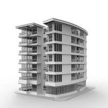 apartment building 4d brain architecture city commercial complex exterior flat home house model modern multi office residential scene skyscraper storey structure urban 3d print model - Mito3D