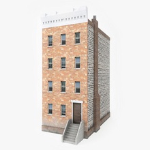 apartment house abandoned architecture brick building city factory game industrial load lower lowpoly mechanic3d model nyc old poly ready street structure warehouse workshop 3d print model - Mito3D
