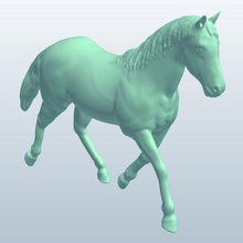 appaloosa horse trot v2 cheval le la pose animaux imprimable lowpoly 3d print model - Mito3D