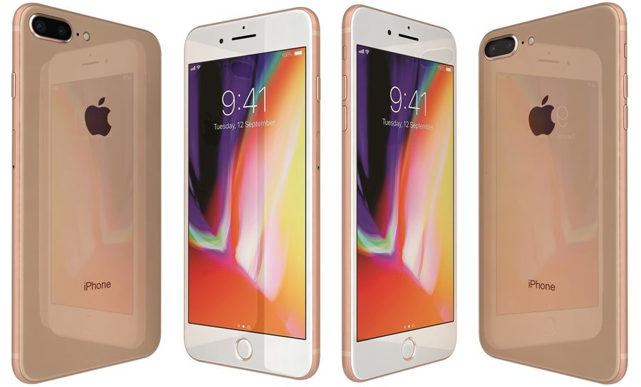 apple iphone 8, plus d'or 3d 3ds 8 andriod cellulaire ordinateur le téléchargement électronique de l'électronique es or hdr l'iphone max modèle nokia pda téléphone taux d' les studios haut vray bien 3D print model - Mito3D