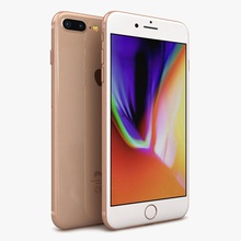 apple iphone 8 plus gold 3dtoss a telefone celular celulares o detalhe eletrônica ouro hdri de alta iphone8plus modelo photoreal sabah au smartphone vray 3d print model - Mito3D