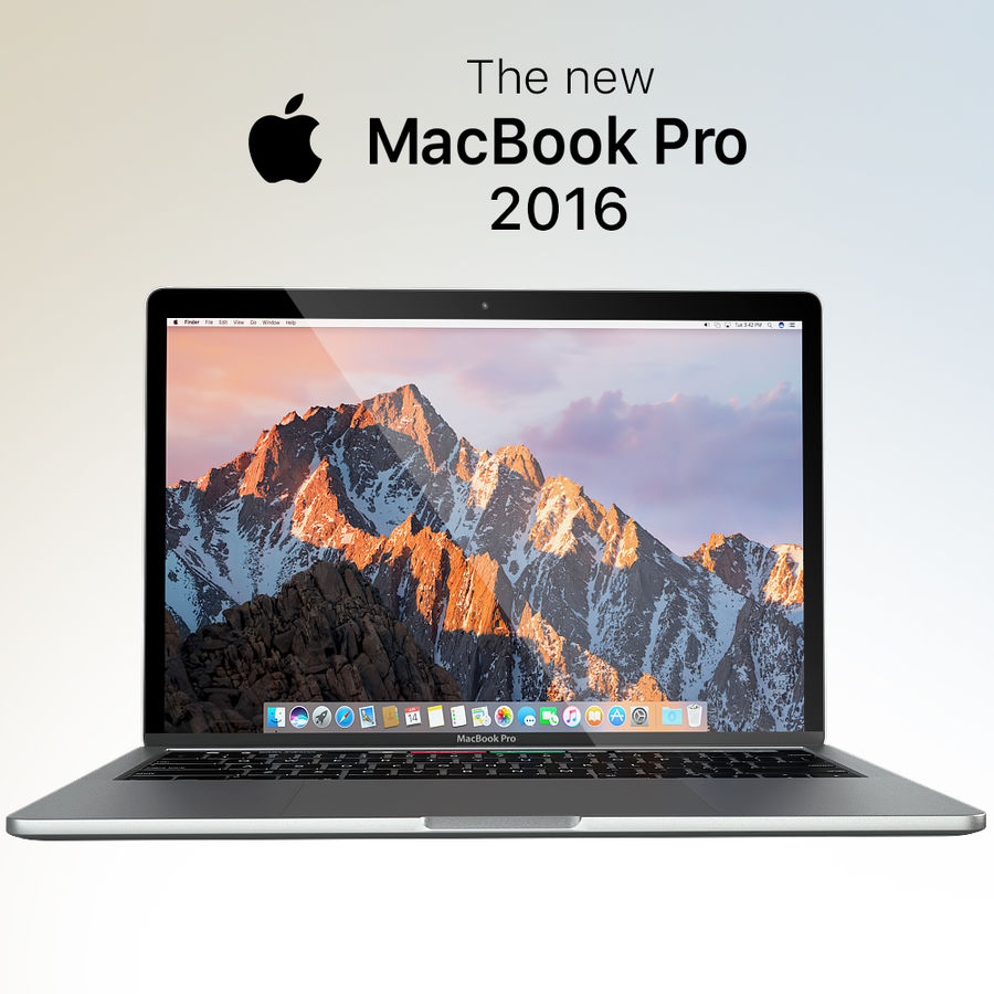 apple macbook pro 2016 13' 15' 13 15 equipo electrónica la ordenador portátil modelo nuevo notebook slim de espesor yakutza 3D print model - Mito3D