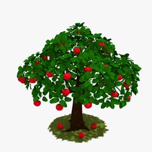 elma ağacı animasyon apple varlıklar çizgi film emrahkaba gıda forrest meyve oyun orman çocuk daha düşük model bitki poly hazır toon ağaç 3d print model - Mito3D