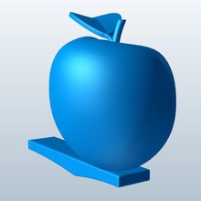 apple v2 hotte ornement décorations imprimable lowpoly 3d print model - Mito3D