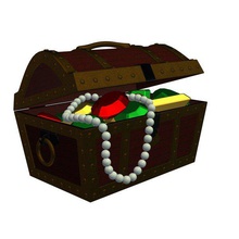 aquarium treasure chest v1 fish aquatic life printable lowpoly 3d print model - Mito3D