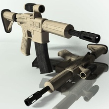 ar15 15 ar braço fogo arma a máquina modelo moderno rifle shadesofreal submachine 3d print model - Mito3D
