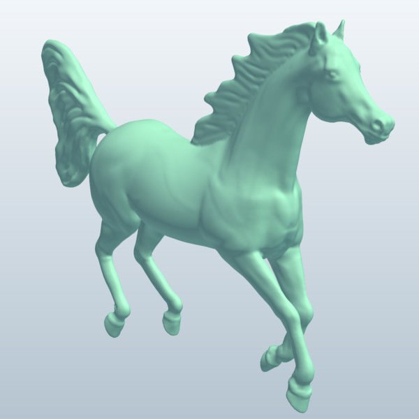 arabian horse galloping v2 animals printable lowpoly 3D print model - Mito3D