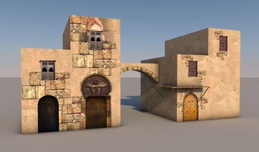 arabic houses architecture dani home house medieval model pinedo scene structure 3d print model - Mito3D
