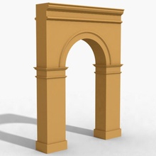 arch 003-1 003 1 3dknot arched architecture archways building classic door elements entrance model wall 3d print model - Mito3D