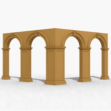 arch 007 6ft - c2x2 3dknot arched architecture archways building classic elements entrance model wall 3d print model - Mito3D