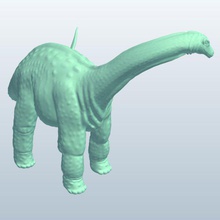 argyrosaurus v1 dinossauros printable lowpoly 3d print model - Mito3D