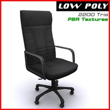 arm chair boss black 3dfreelancerus armchair design furnishings furniture game gameready leather lower lowpoly luxury model office pbr poly ready real texture time 3d print model - Mito3D