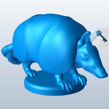 armadillo v1 3 kuyrukları duruyor efsanevi yaratıklar ayakta yazdırılabilir lowpoly 3d print model - Mito3D