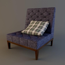 armchair 04 3d bench chair classic furnishings furniture interior kotiss model modern seat stool 3d print model - Mito3D