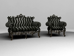 armchair sofa antique baroque chair collection couch furnishings furniture household mmes po 3d print model - Mito3D