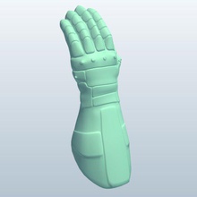 armored knight hand v1 relaxed anatomy printable lowpoly 3d print model - Mito3D