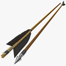 arrow 3d molier ammunition archery arrowhead bow industrial model projectile shot sport tool vray weapon 3d print model - Mito3D