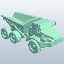 mafsallı kamyon v1 araç yazdırılabilir lowpoly 3d print model - Mito3D