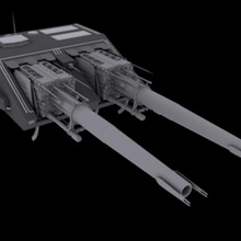 artilharia da torre o detalhe fi gratuito ficção futurista arma militar nulll projétil sci ciência frete 3d print model - Mito3D