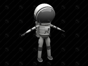 astronauta 3d o personagem os caras humanos interestelar do sexo masculino homem modelo a lua robô sanches 1985 espaço 3d print model - Mito3D