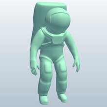 l'astronaute v4 personnes imprimable lowpoly 3d print model - Mito3D