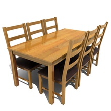 atlanta dining set bjwprinsen chair furnishings furniture table wood 3d print model - Mito3D