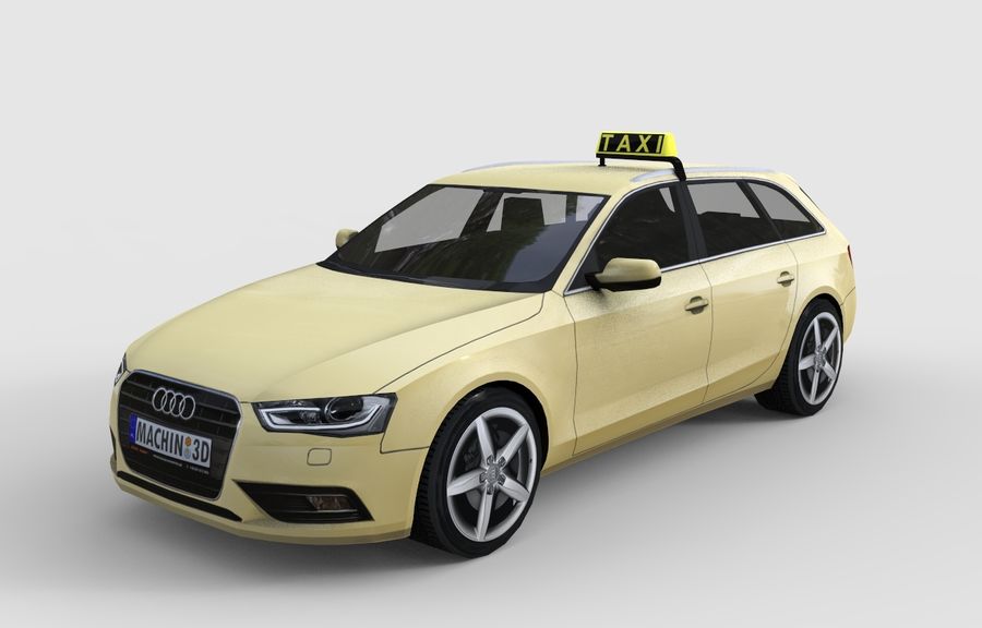 audi a4 avant taxi berlin 2013 cab Auto Stadt Spiel Deutsch kombi niedrigere lowpoly machin3d Modell poly bereit - Limousine station Verkehr transport Fahrzeug Wagen 3D print model - Mito3D