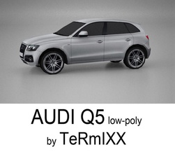 audi q5 de carro jogo inferior luxo modelo poli p5 suv termixx do veículo 3d print model - Mito3D