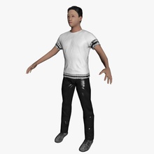 ortalama Kafkas erkek seyirci rahat cg karakter kıyafetler kalabalık yükseltmek ayak oyun çocuklar el insan daha düşük adam model insanlar kişi poly hazır gerçekçi rig doku 3d print model - Mito3D