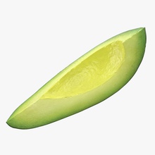 avocado slice 3d-molier schneiden exotischen Essen frisch Obst grün gesund Zutaten international Modell Natur Bio raw realistisch sind reif scan scn Abschnitt Scheibe tropical Gemüse vray 3d print model - Mito3D