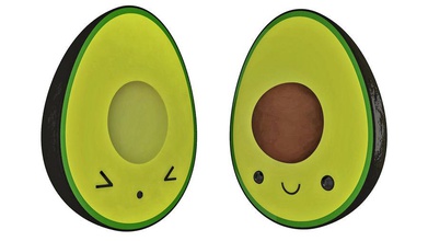 avokado toon yarısı çizgi film karakter sevimli gıda meyve yarım hdaniel999 model sebze 3d print model - Mito3D
